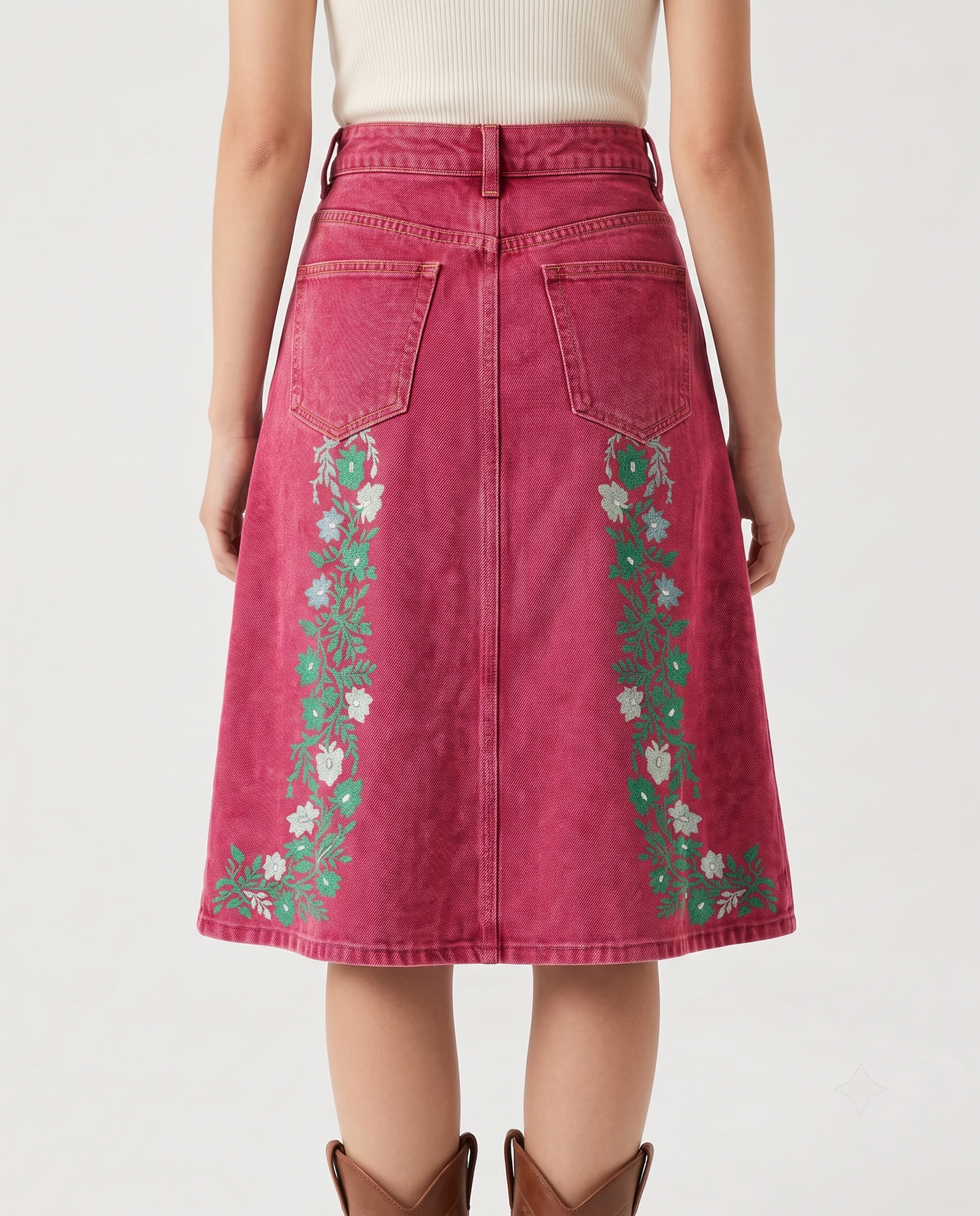 Desert Bloom RB-SKT03 – Back View – Riley – Red