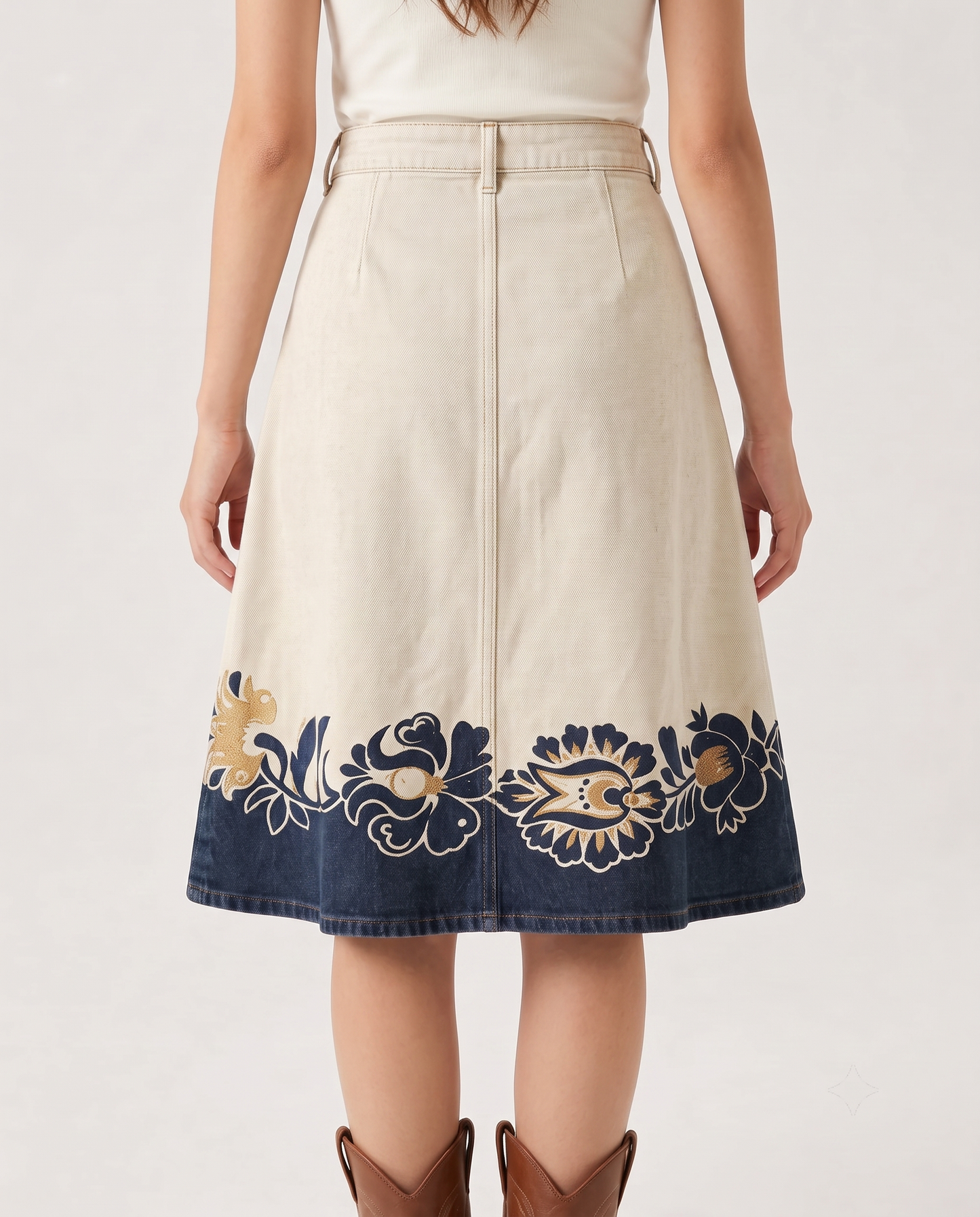 Desert Bloom Light RB-SKT03 – Back View – Riley – Light Wash