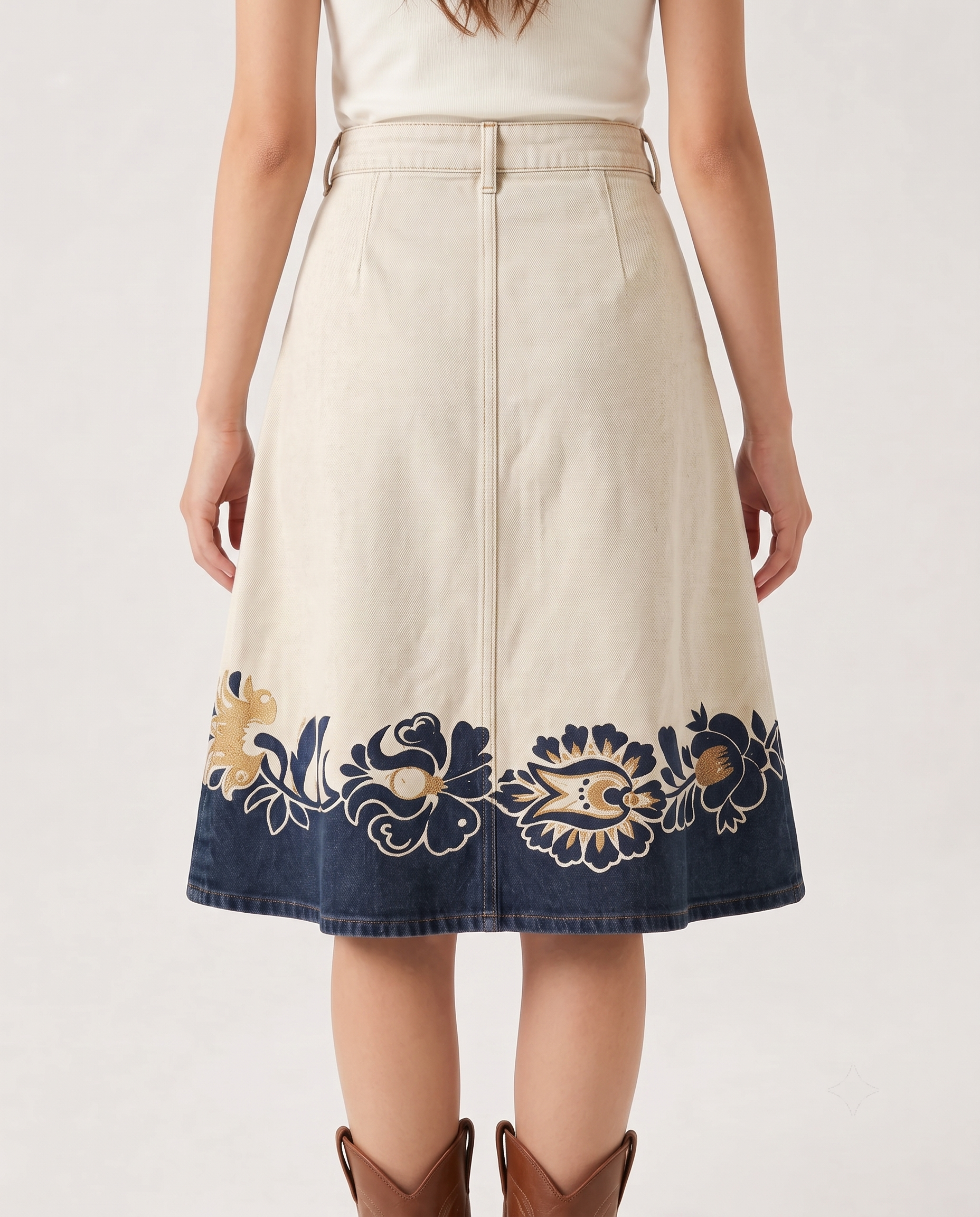 Desert Bloom Light RB-SKT03 – Back View – Riley – Light Wash