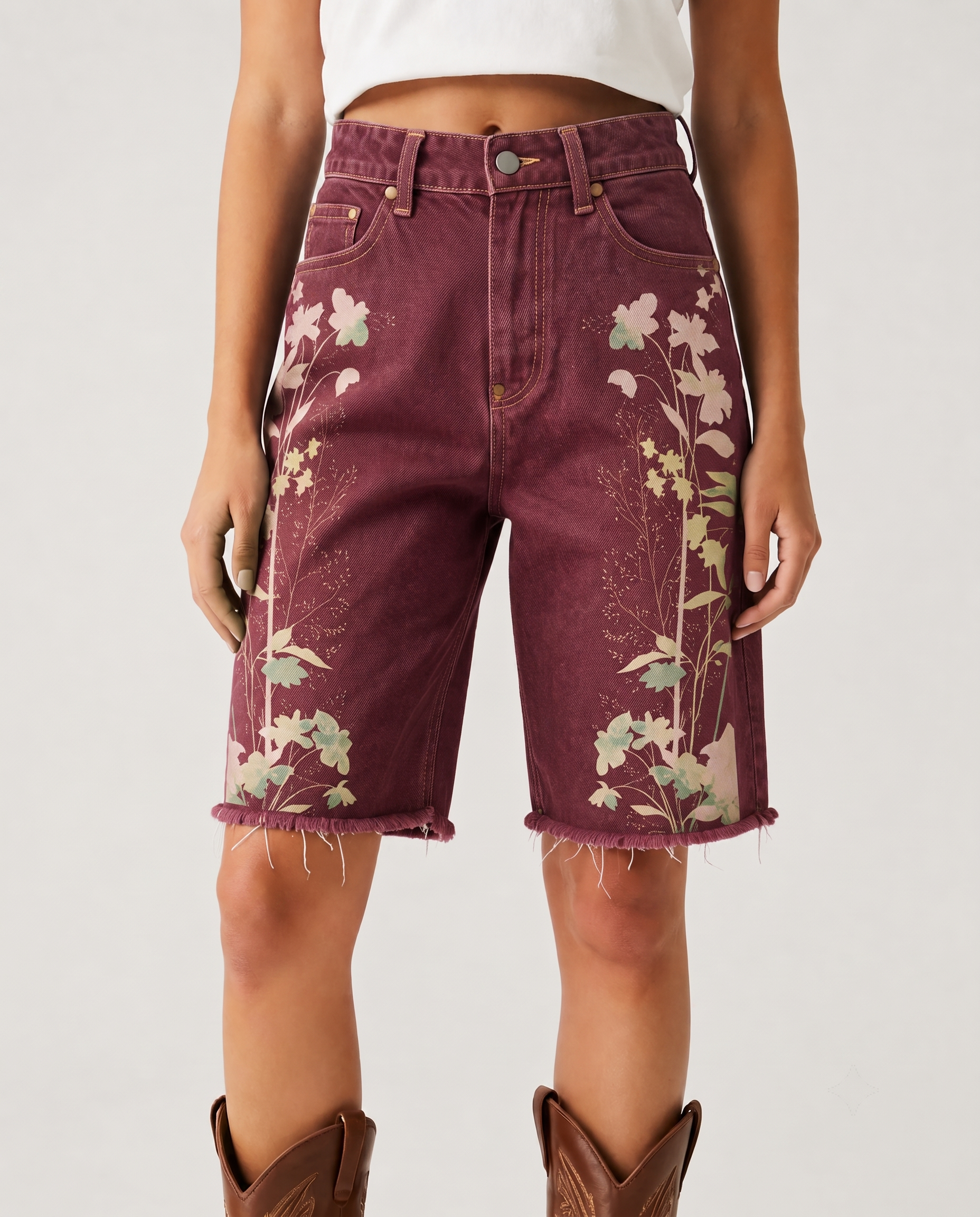 Copper Thistle Bloom Deep RB-BOT08 – Front View – Riley – Deep Plum