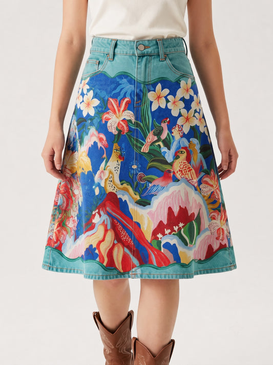 Mesa Mirage RB-SKT03 – Front View – Riley – Turquoise denim wash