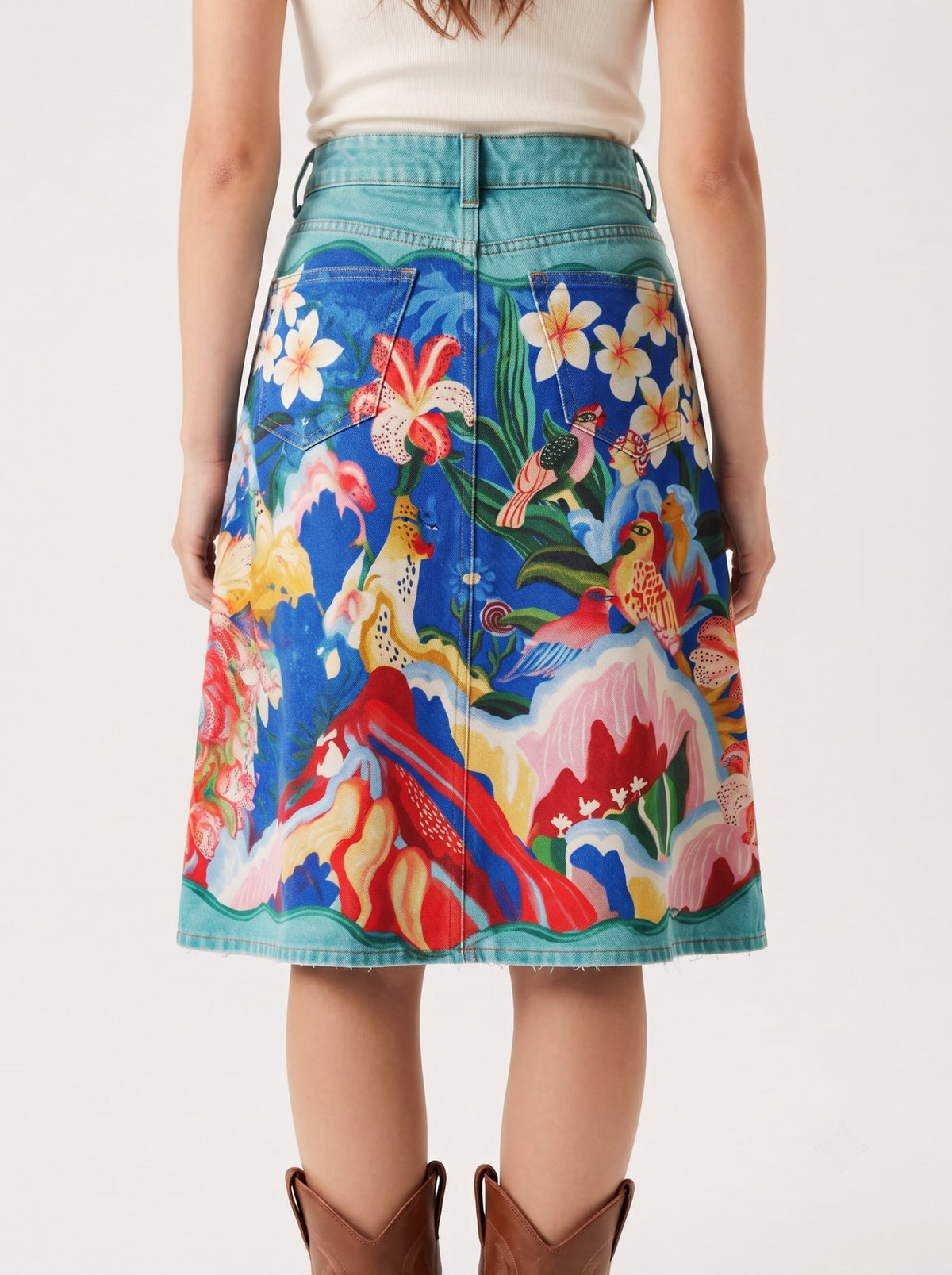 Mesa Mirage RB-SKT03 – Back View – Riley – Turquoise denim wash