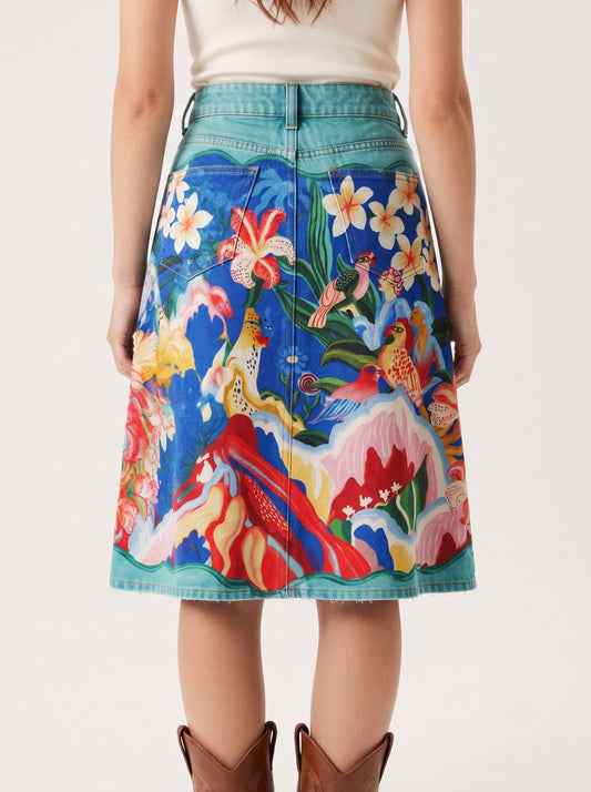 Mesa Mirage RB-SKT03 – Back View – Riley – Turquoise denim wash
