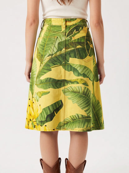 Banana Lariat RB-SKT03 – Back View – Riley – Yellow-green wash
