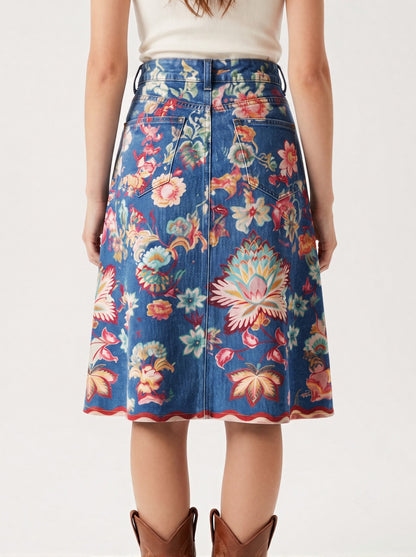 Lariat Thistle Medium RB-SKT03 – Back View – Riley – medium blue denim wash