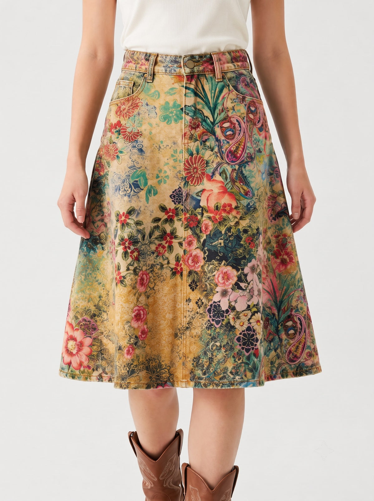 Lariat Thistle Dusty RB-SKT03 – Front View – Riley – Dusty yellow wash