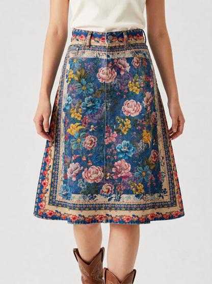 Lariat Thistle Deep RB-SKT03 – Front View – Riley – deep blue wash