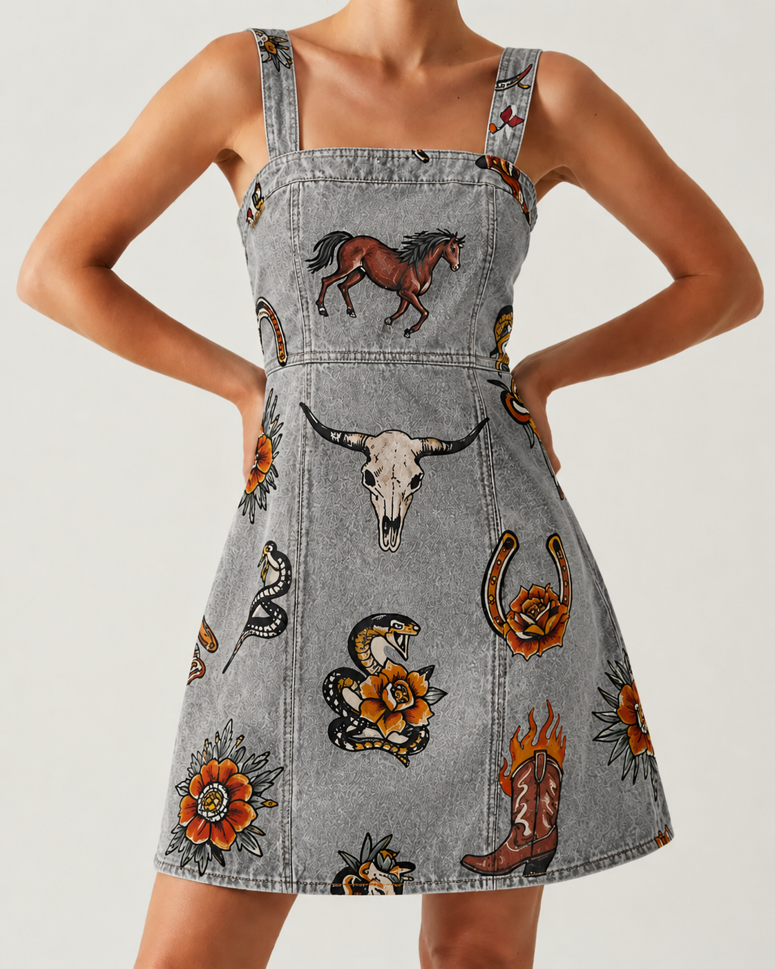 Bronc Buster Flash Structured Mini Dress