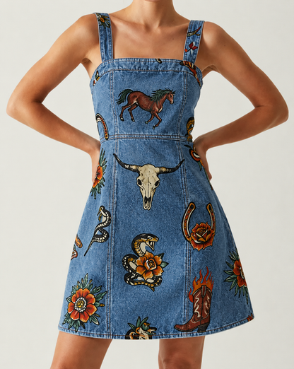 Bronc Buster Flash Structured Mini Dress