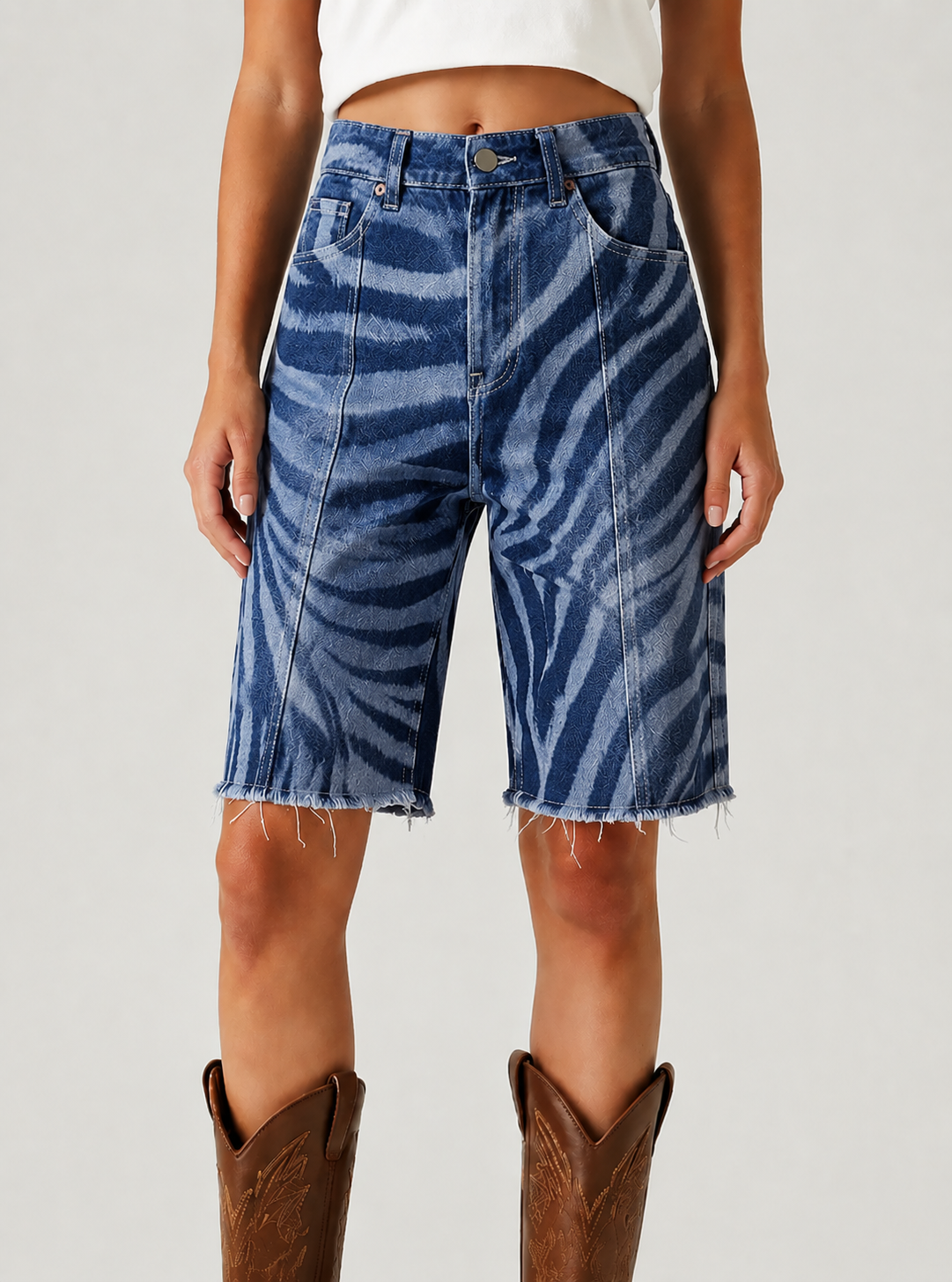 Faded Glory Knee-Length Denim Shorts