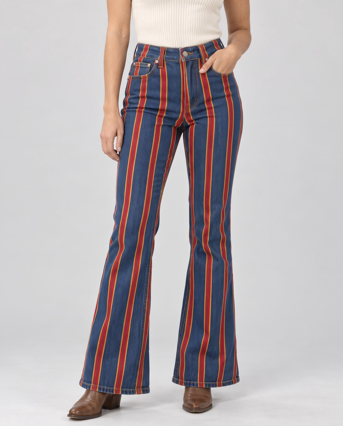 Canyon Stripe Bootcut Jeans