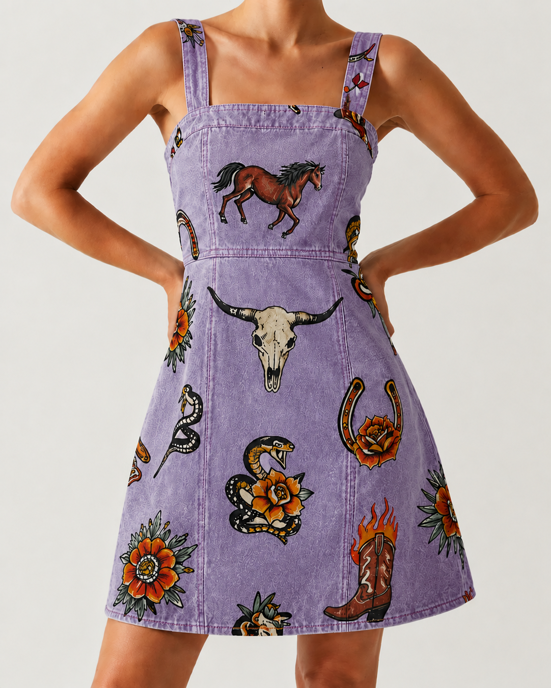 Bronc Buster Flash Structured Mini Dress