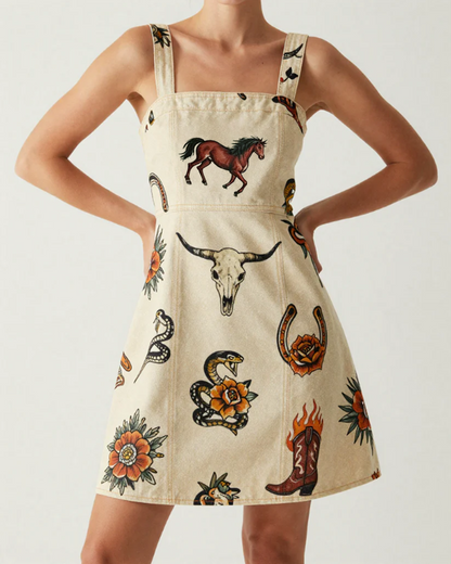 Bronc Buster Flash Structured Mini Dress