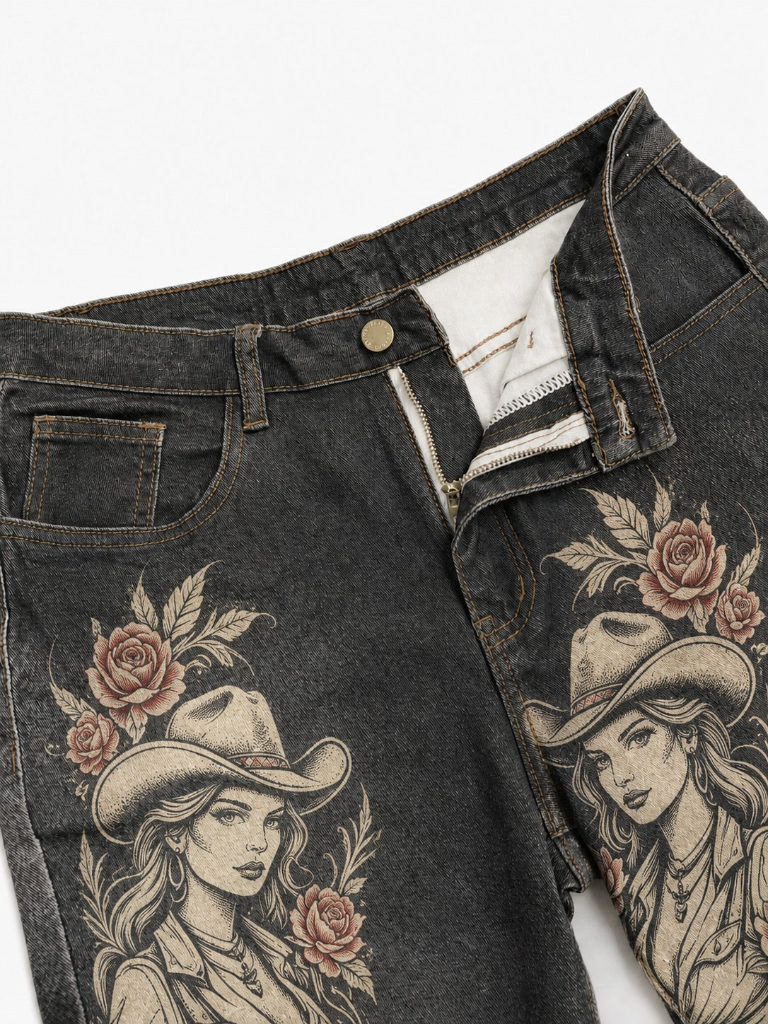 Rodeo Rose Wide-Leg Cropped Pants