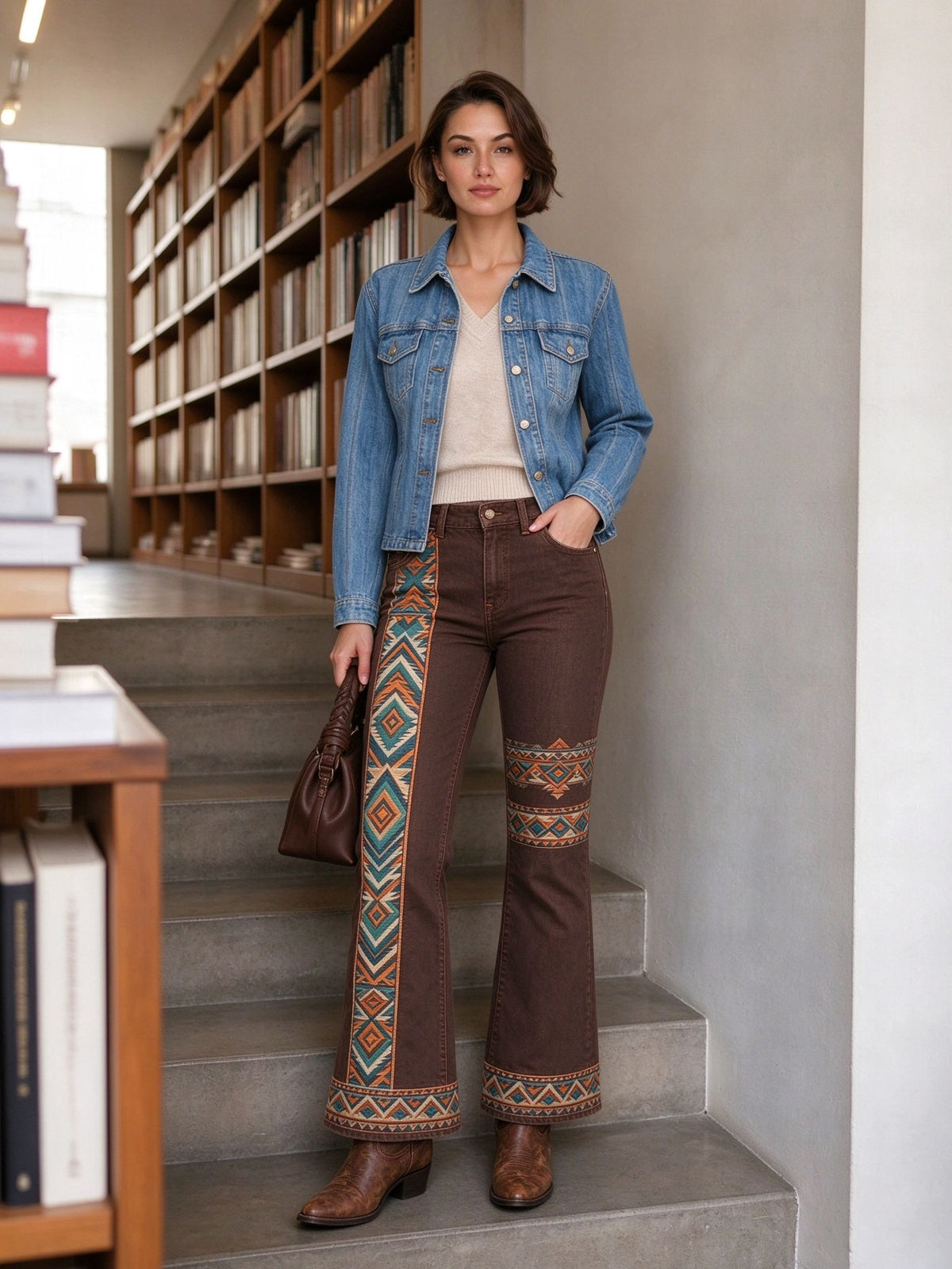 Sierra Diamond Trail Low-Rise Bootcut Jeans
