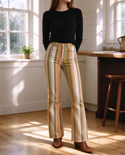 Prairie Stripe Bootcut Jeans