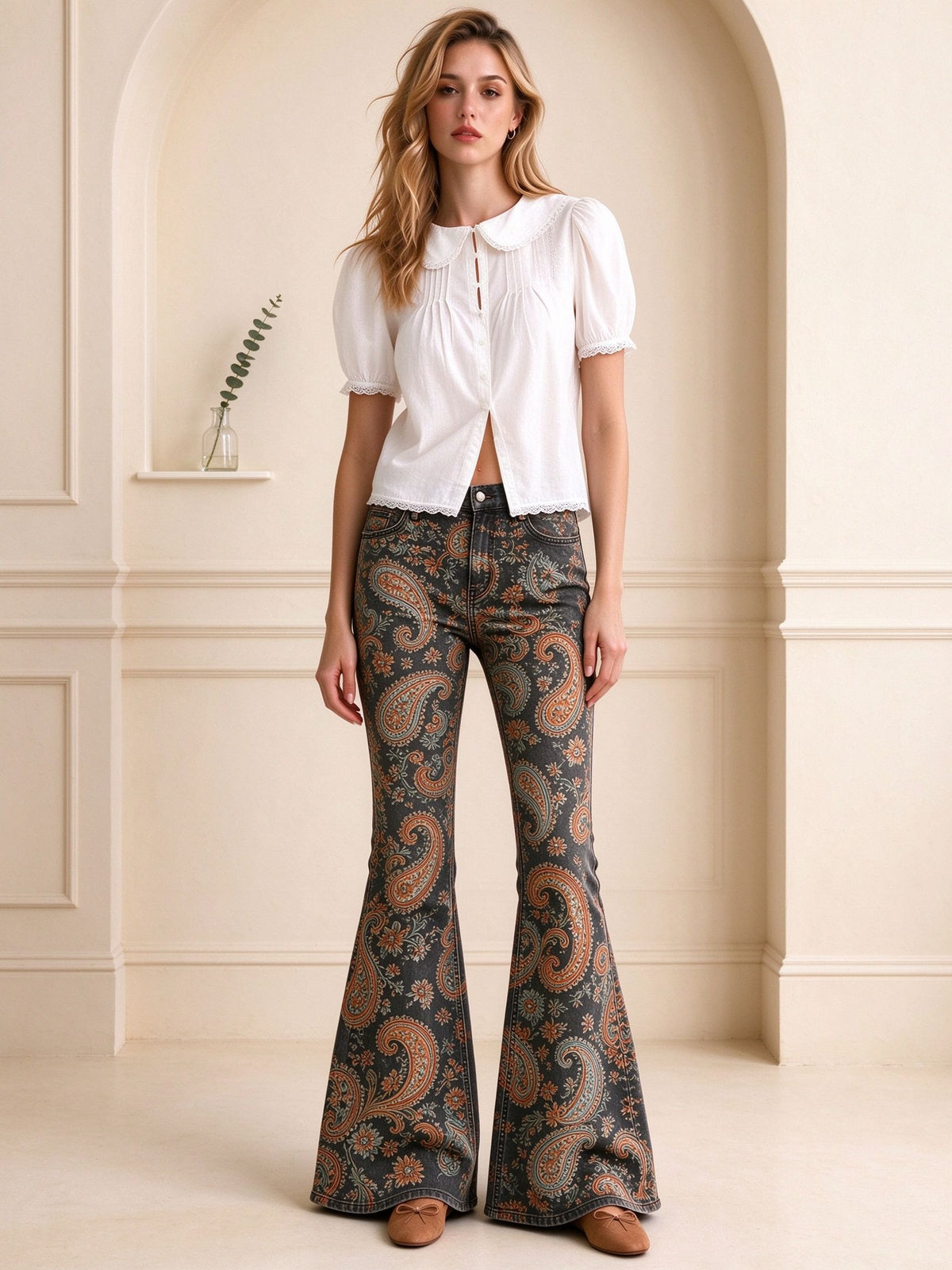 Desperado Paisley Flare Jeans