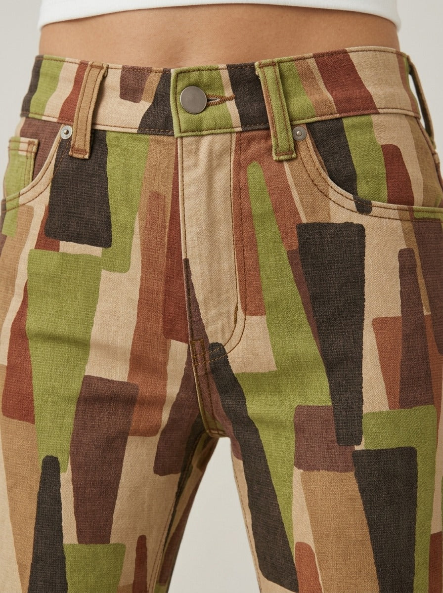 Desert Mirage Olive Bootcut Jeans