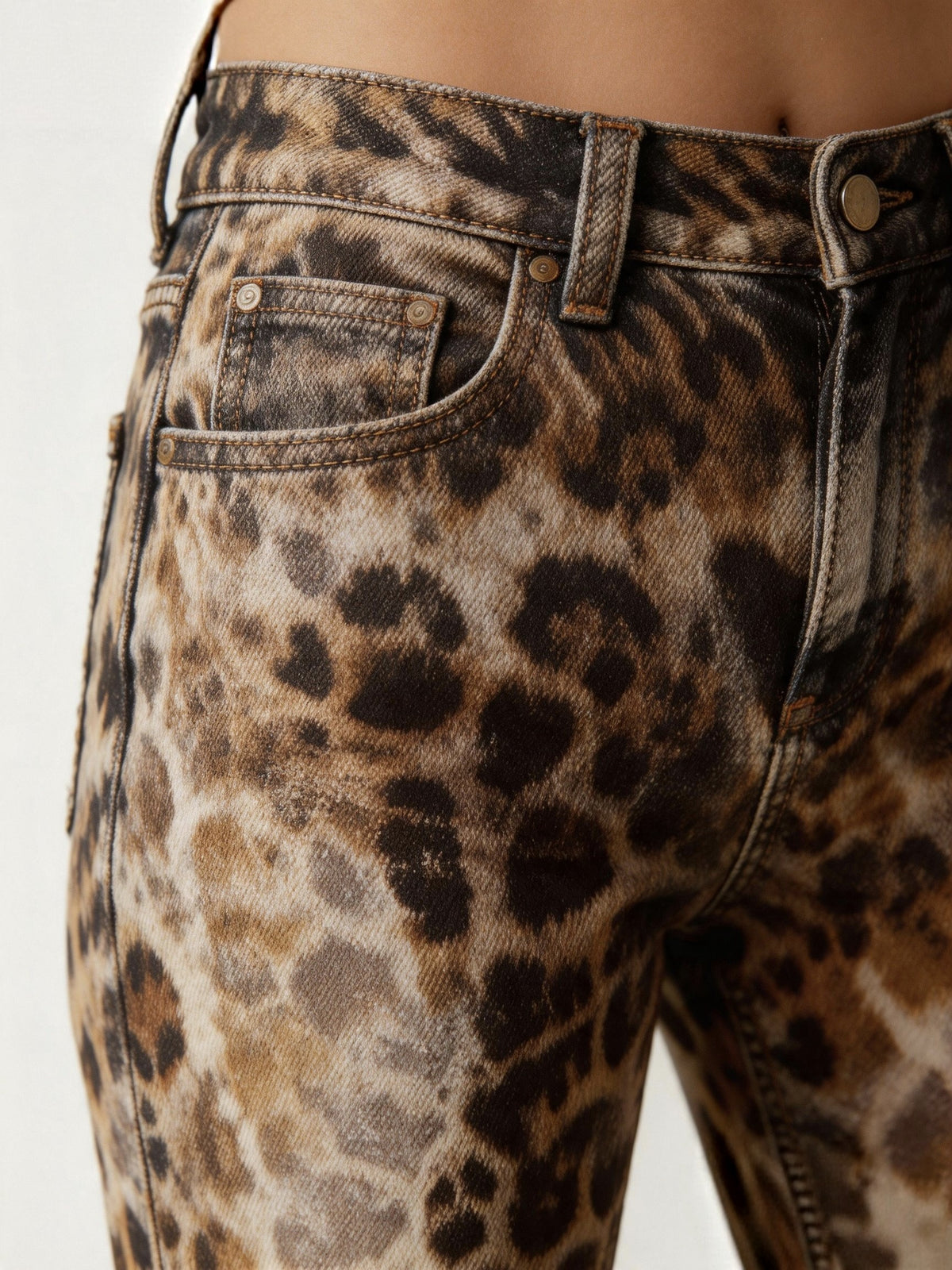 Sunset Leopard Bootcut Jeans