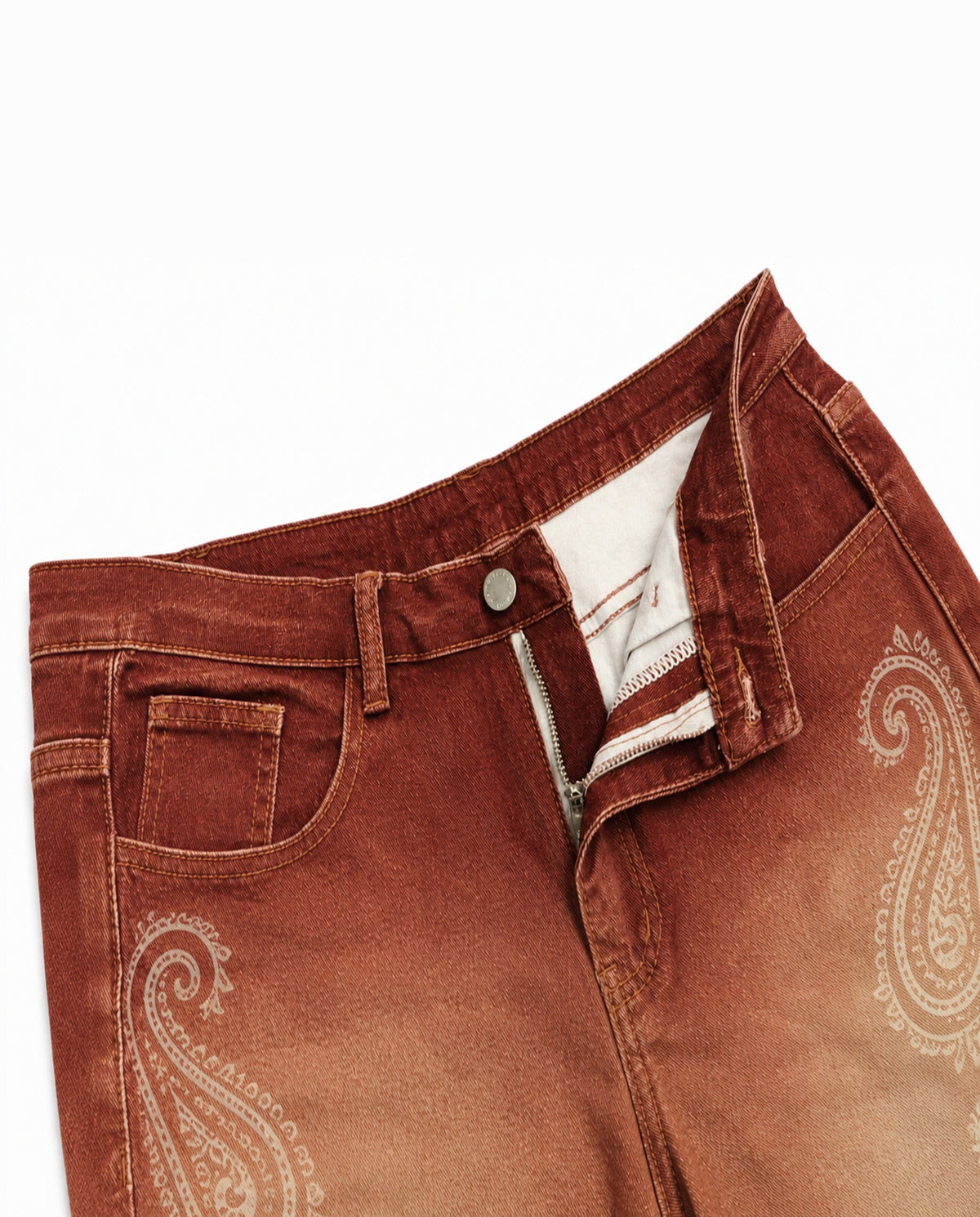 Prairie Whirl Rust Bootcut Jeans
