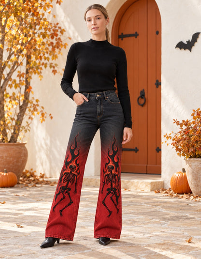 Crimson Burn Bootcut Jeans