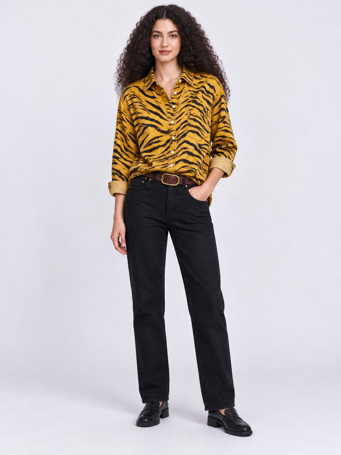 Bandit Tiger Stripes Long Sleeve Denim Shirt