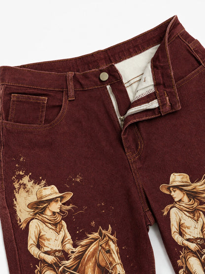Rider's Mirage Wide-Leg Cropped Pants