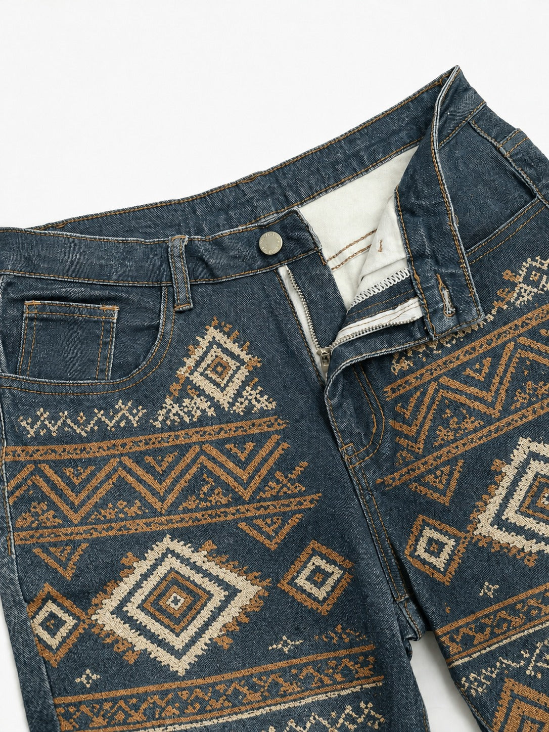 Deer Ridge Navy Wide-Leg Cropped Pants