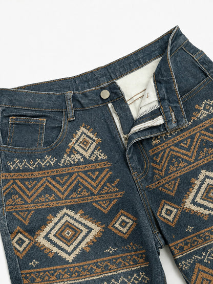 Deer Ridge Navy Wide-Leg Cropped Pants