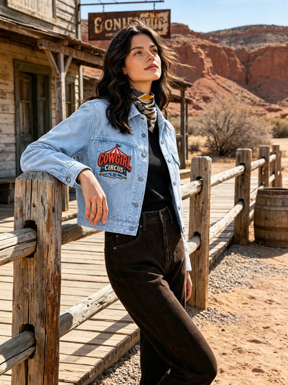 Rodeo Poppy Trail Cropped Denim Jacket