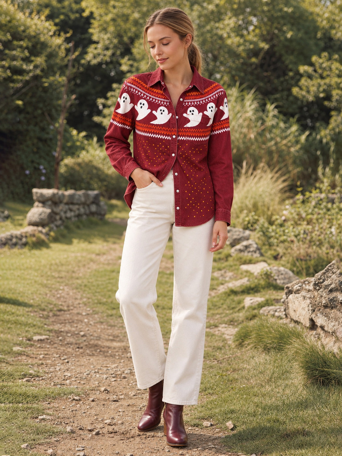 Ghost Ranch Long Sleeve Denim Shirt