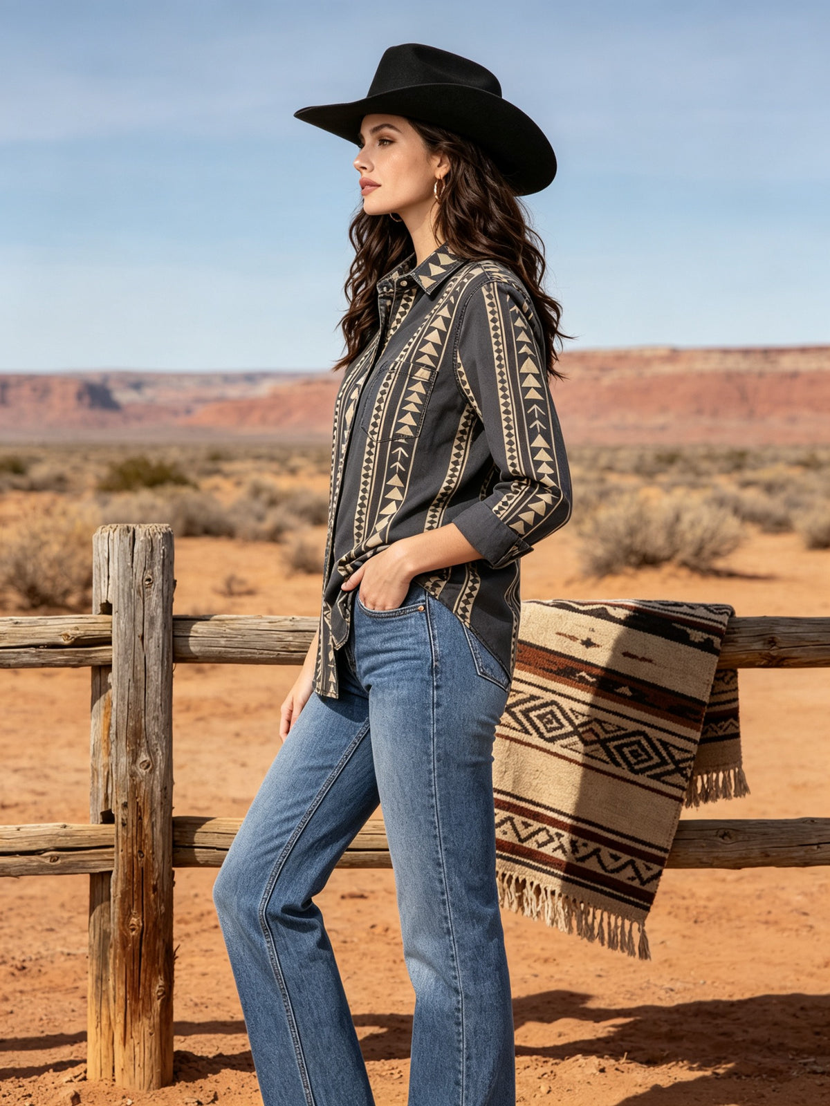 Desert Mirage 028 RB-TOP16 – Back View – Riley – Charcoal