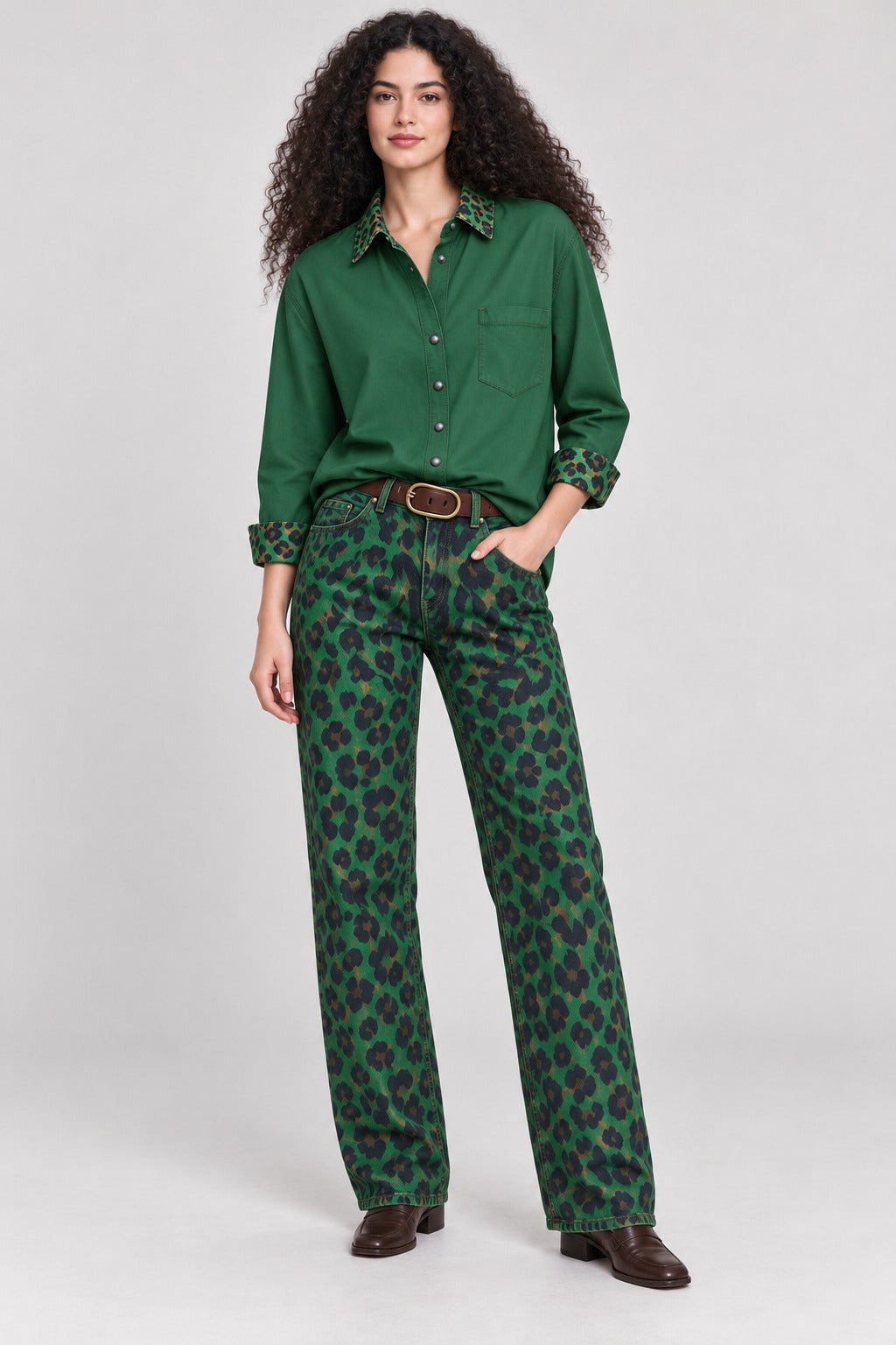 Rio Grande Spots Long Sleeve Denim Shirt