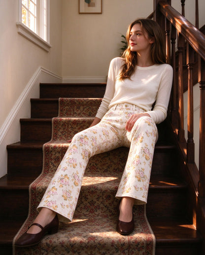 Prairie Rose Bloom 063 Bootcut Jeans