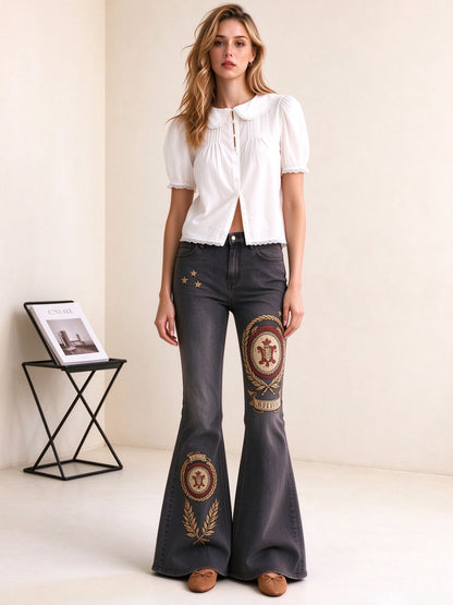 Outlaw Honor Crest Flare Jeans