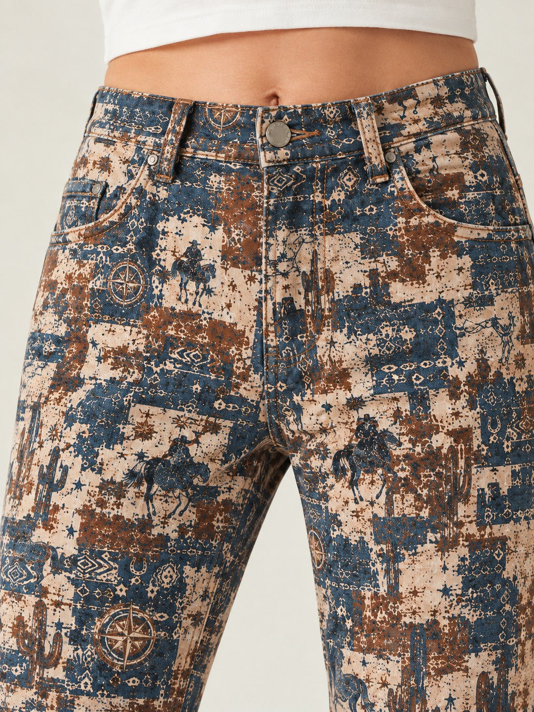 Desert Mirage Beige Bootcut Jeans