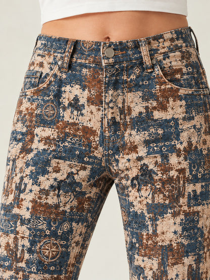 Desert Mirage Beige Bootcut Jeans