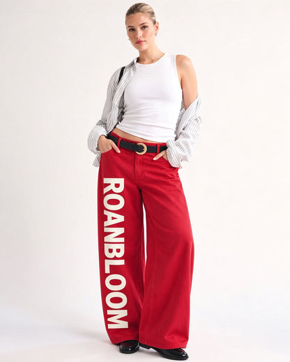 Aztec Sunset Weave Wide-Leg Jeans