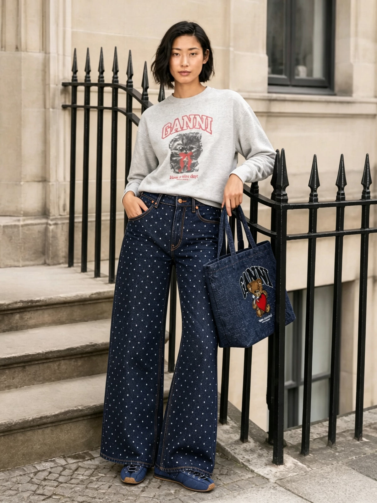 Rodeo Star Dots High-Rise Straight-Leg Jeans