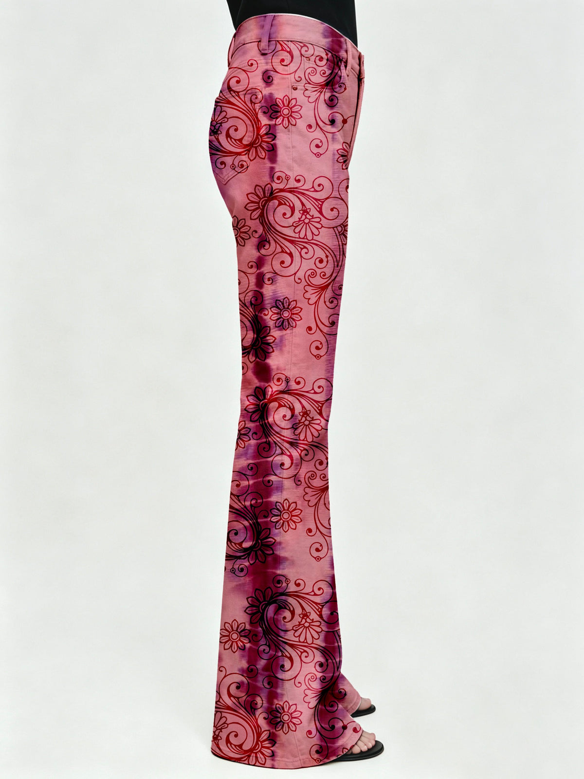Desert Rose Swirl Flare Jeans