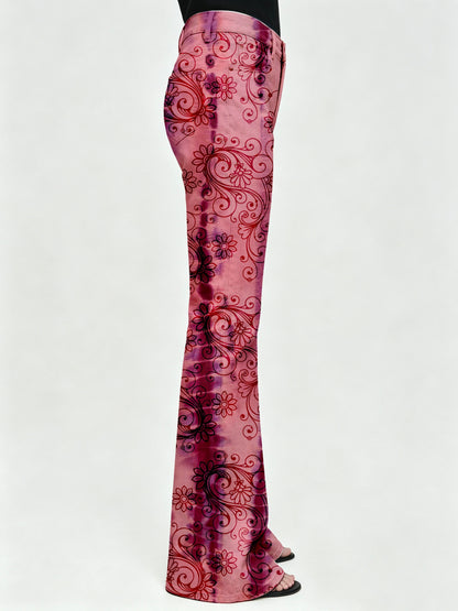 Desert Rose Swirl Flare Jeans
