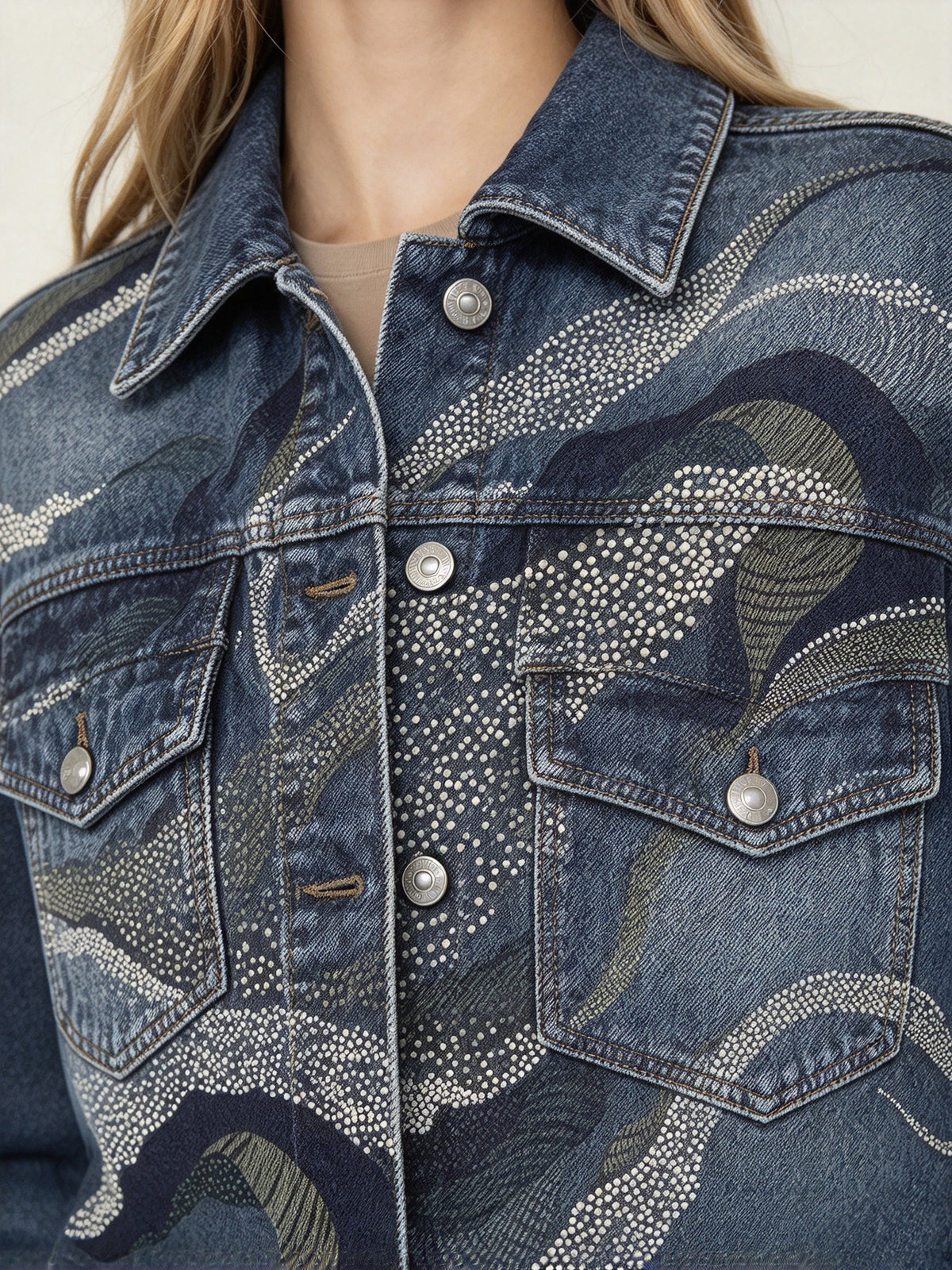 Outlaw Paisley Cropped Denim Jacket