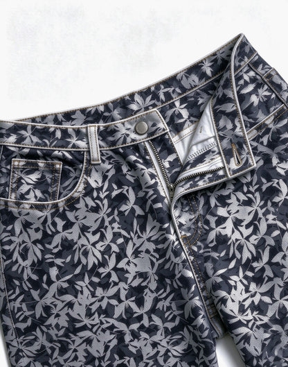 Silver Sage Damask Bootcut Jeans