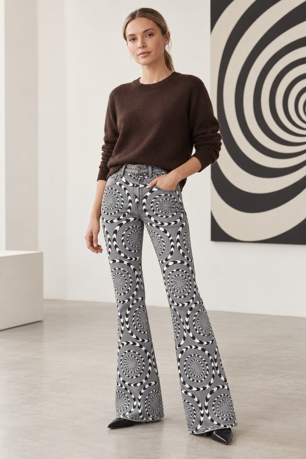 Canyon Swirl Flare Jeans