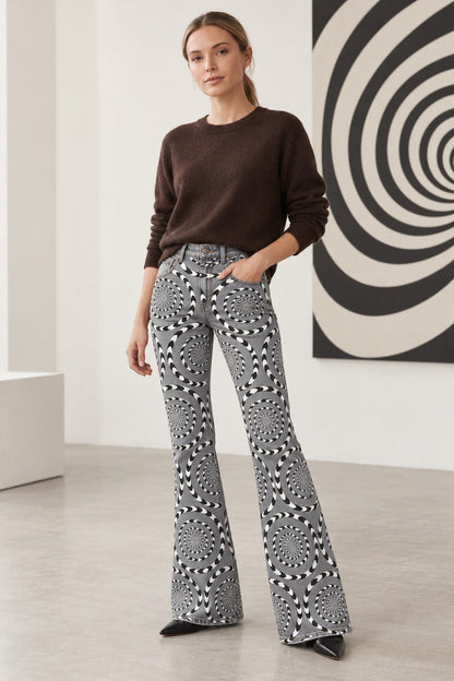 Canyon Swirl Flare Jeans