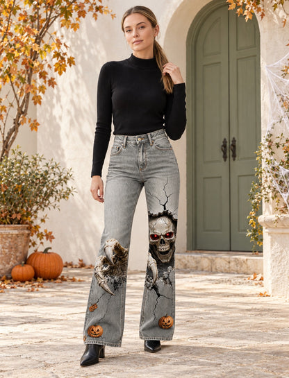 Cracked Earth Bootcut Jeans