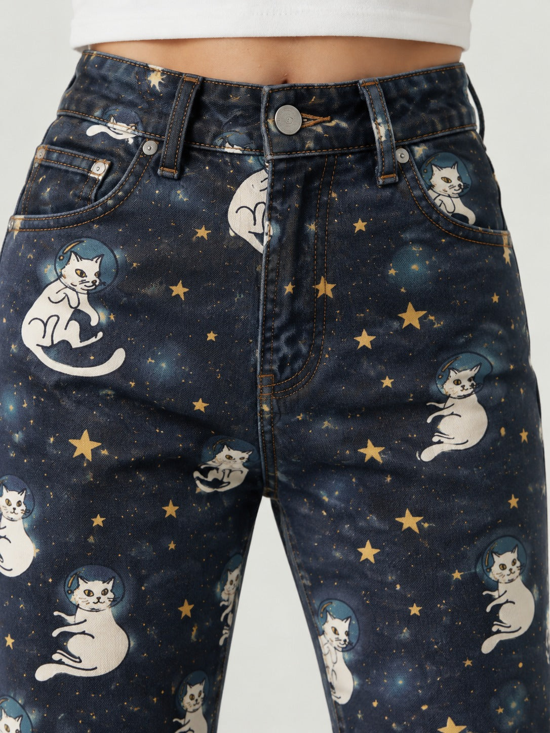 Starry Purr Bootcut Jeans