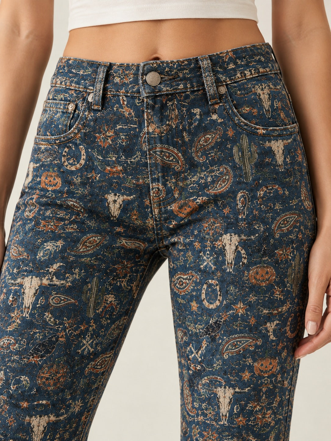 Desert Mirage Navy Bootcut Jeans