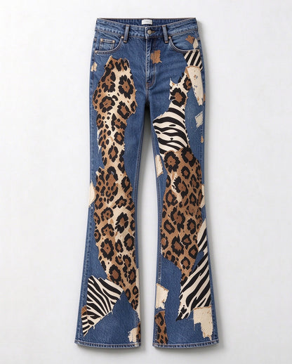 Prairie Patchwork Hide Bootcut Jeans
