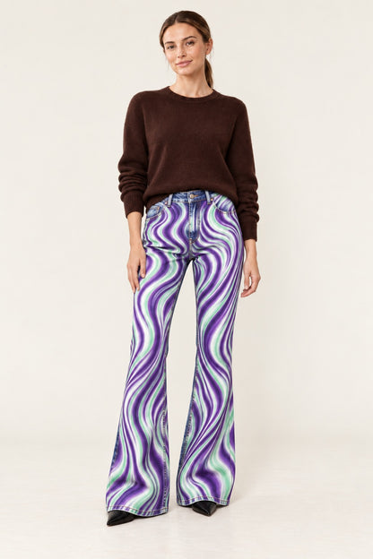 Psychedelic Ride Flare Jeans